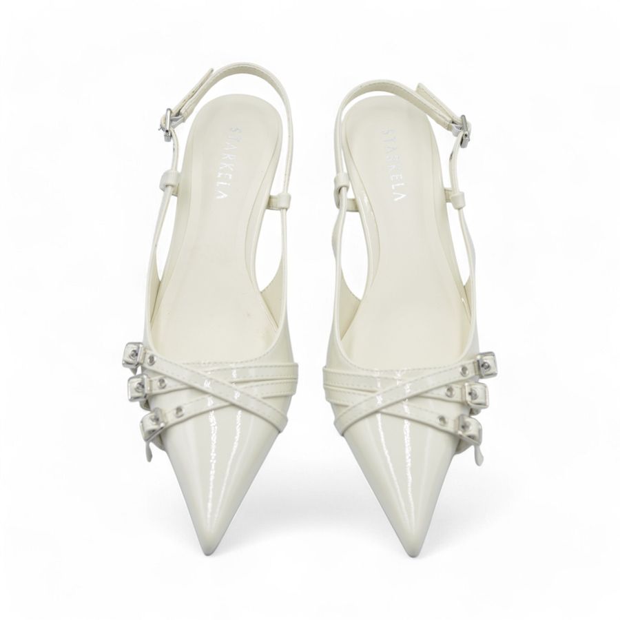 Giày Cao Gót Nữ TGG ST88-26 Màu Trắng Da Mềm Size 38