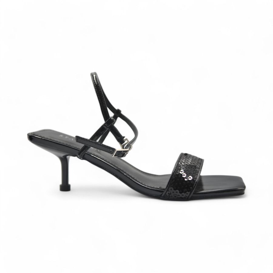 Giày Cao Gót Nữ TGG ST9995 Màu Đen Da Trơn Size 36
