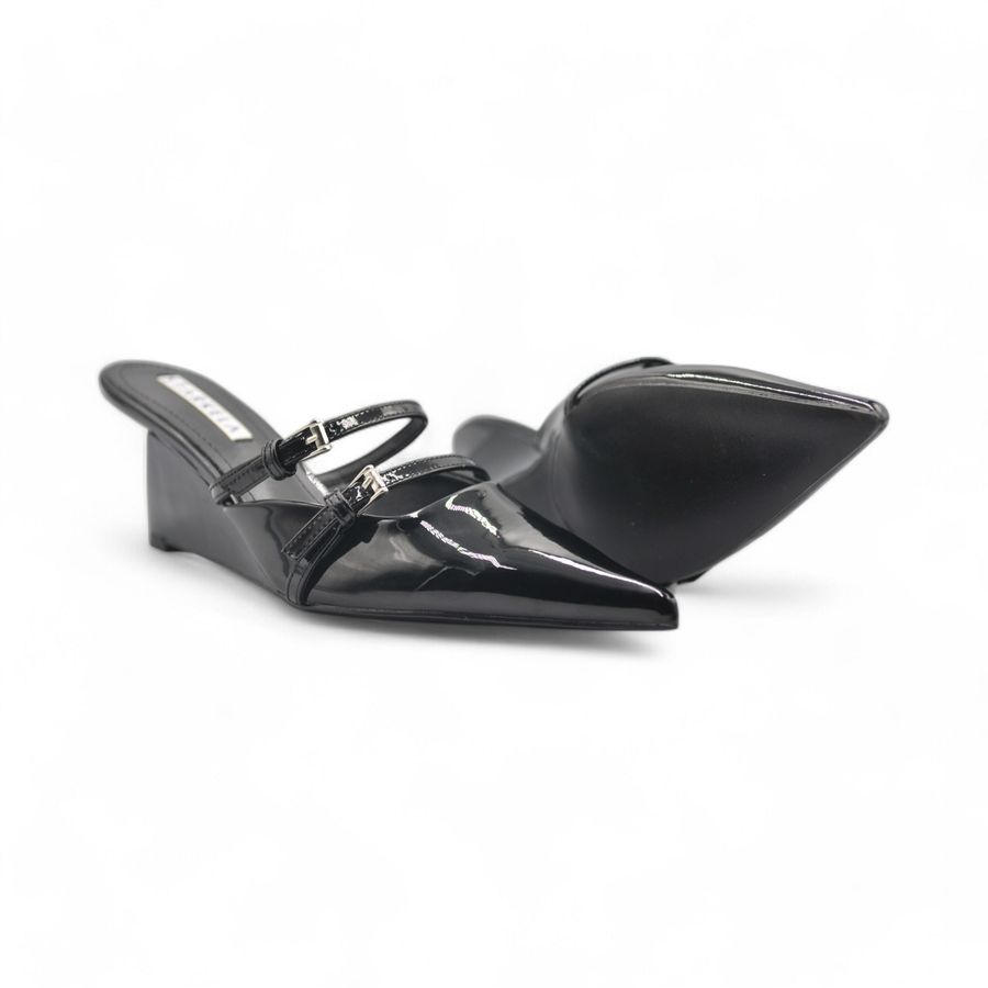 Giày Cao Gót Nữ TGG STM8-23 Màu Đen Da Bóng Size 37