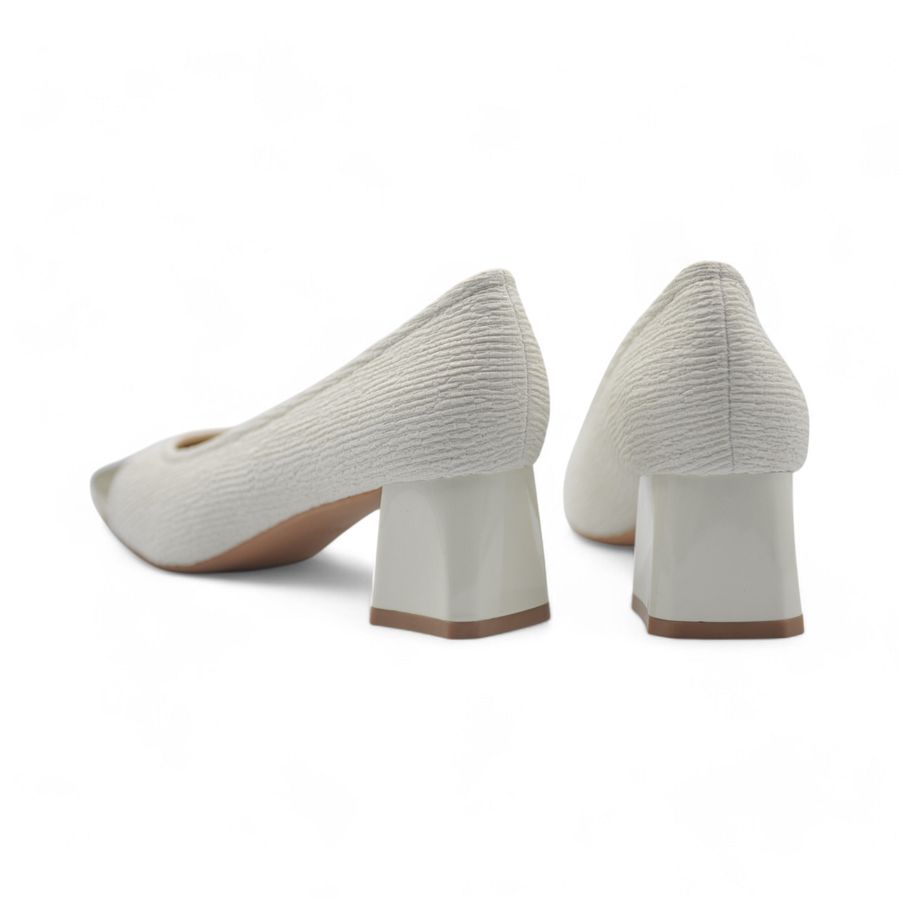 Giày Cao Gót Nữ TGG SX5299-A1 Màu Trắng Da Mềm Size 39