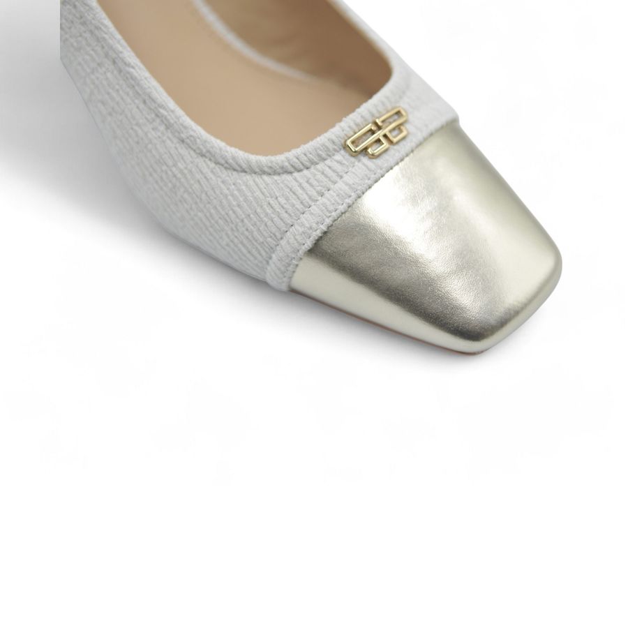 Giày Cao Gót Nữ TGG SX5299-A1 Màu Trắng Da Mềm Size 39