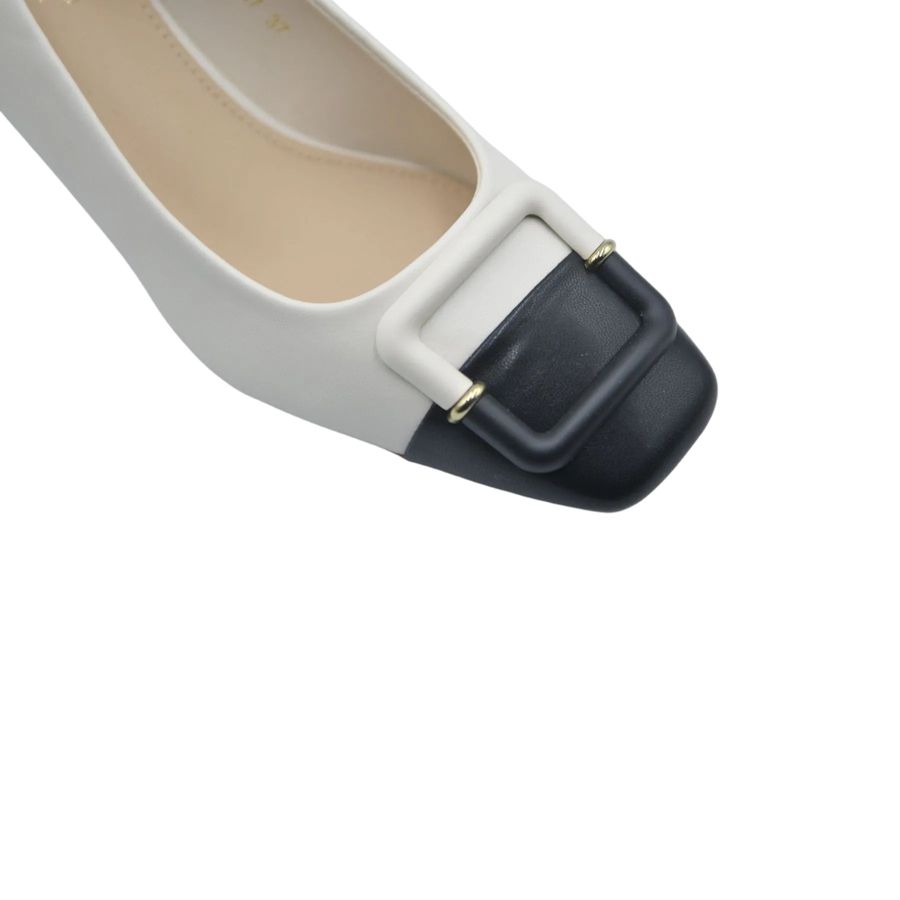 Giày Cao Gót Nữ TGG SX5299-A7 Màu Trắng Da Trơn Size 36