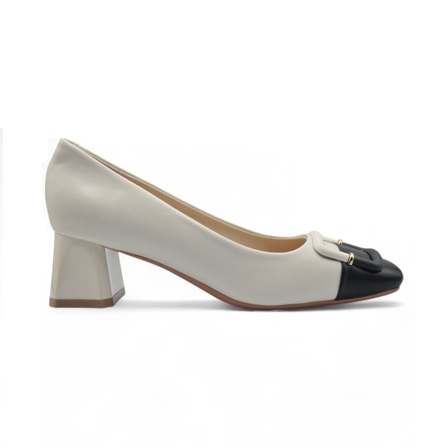 Giày Cao Gót Nữ TGG SX5299-A7 Màu Trắng Da Trơn Size 36