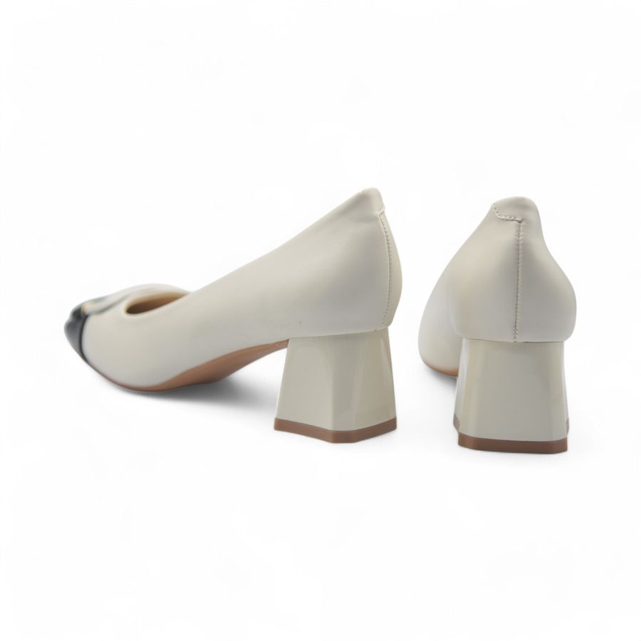 Giày Cao Gót Nữ TGG SX5299-A7 Màu Trắng Da Trơn Size 36