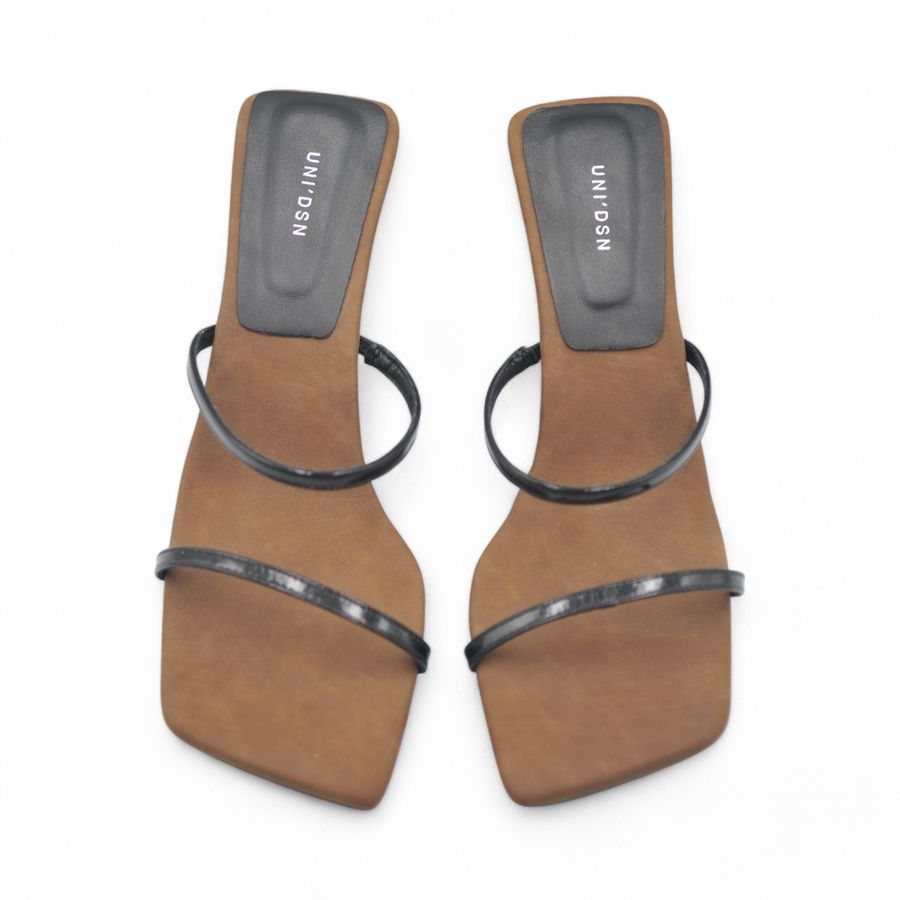 Giày Cao Gót Nữ TGG UN6808-1 Màu Đen Da Mềm Size 39