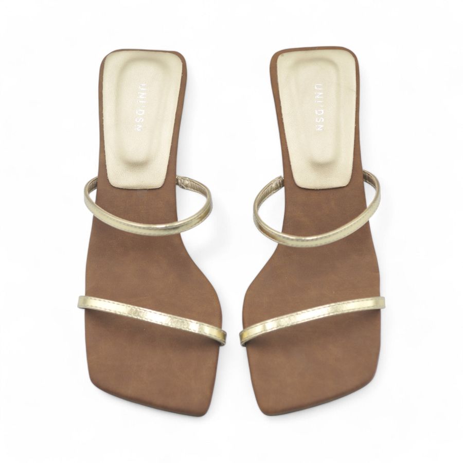 Giày Cao Gót Nữ TGG UN6808-1 Màu Vàng Da Mềm Size 36