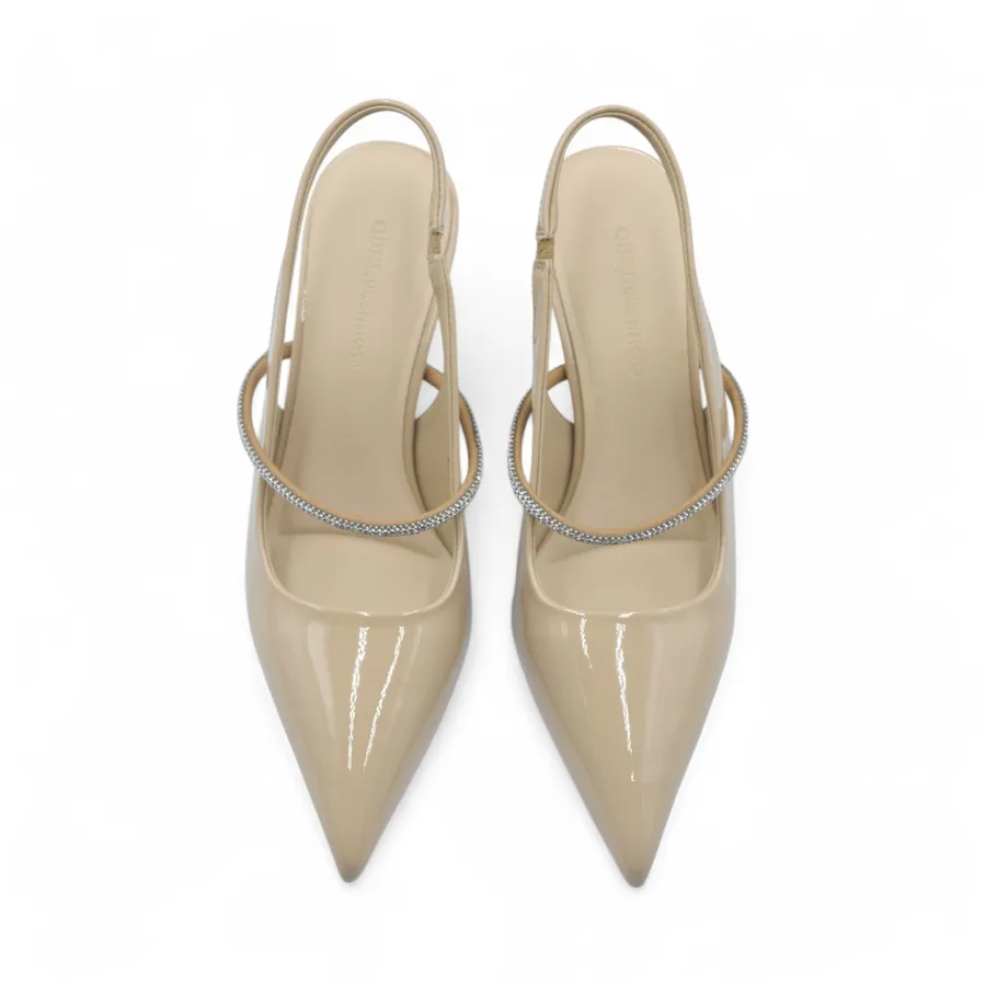 Giày Cao Gót Nữ TGG W5326 Màu Nude Da Bóng Size 35