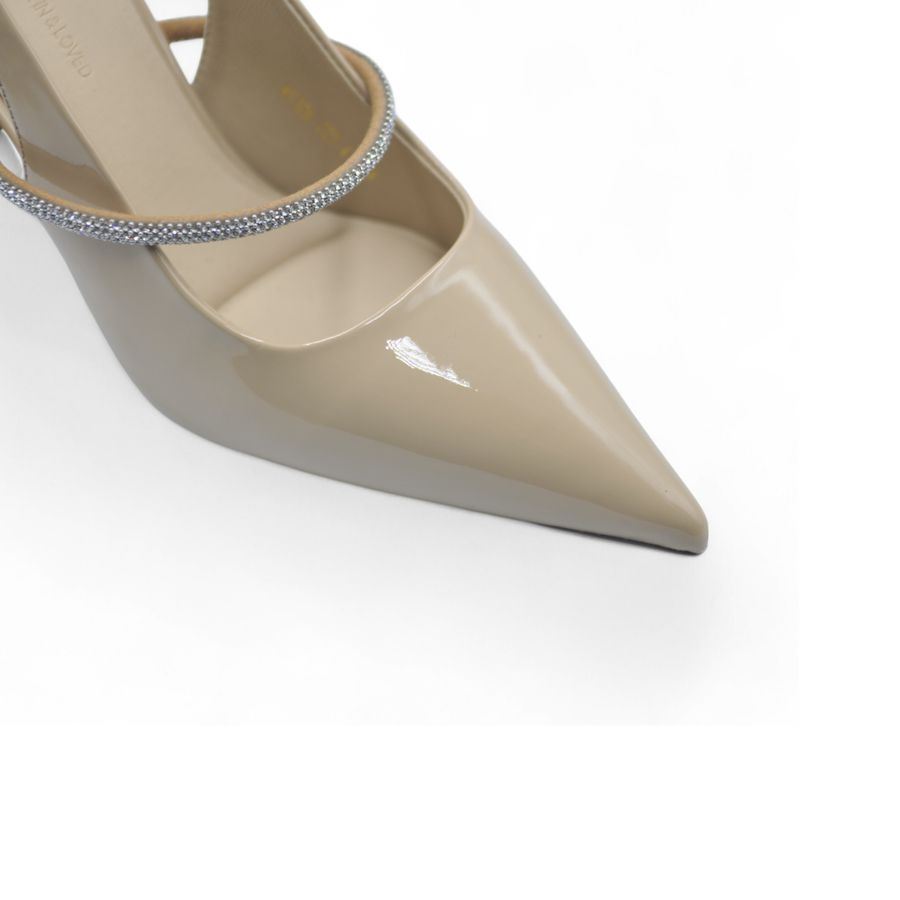 Giày Cao Gót Nữ TGG W5326 Màu Nude Da Bóng Size 36