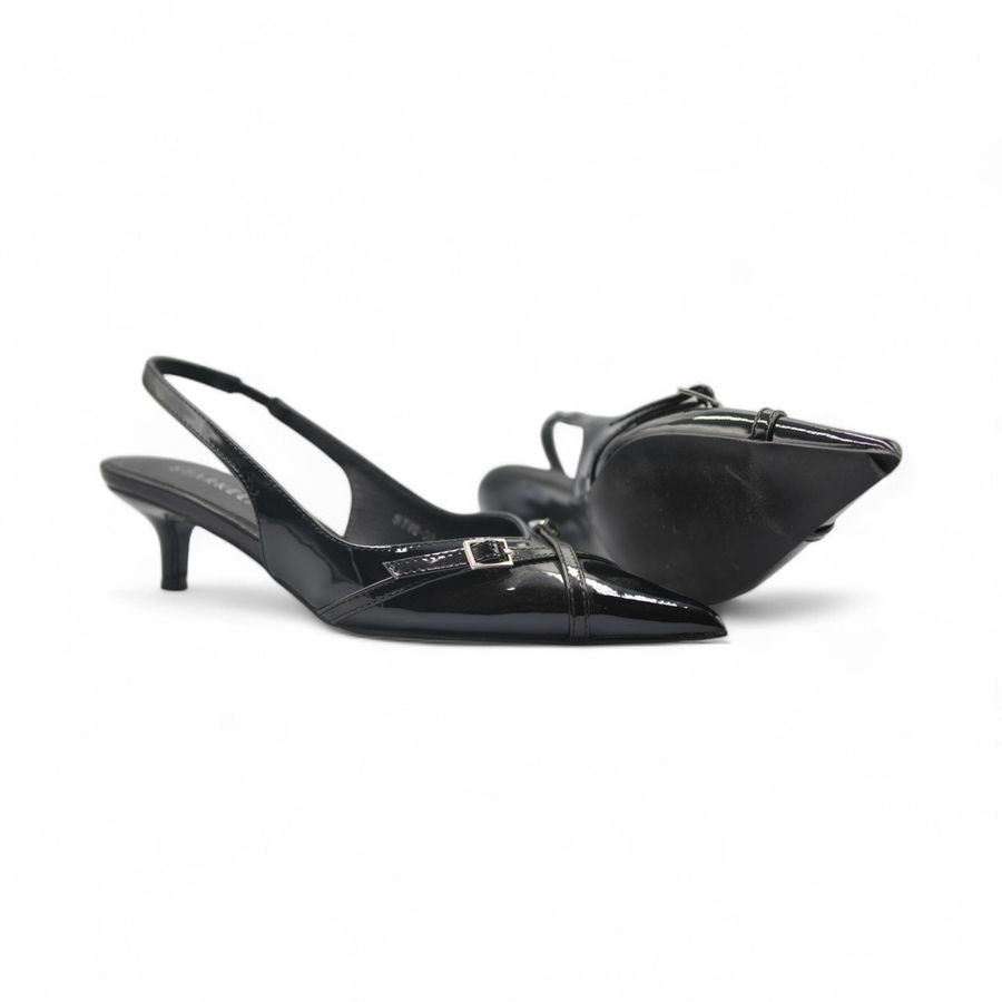 Giày Cao Gót TGG ST88-30 Màu Đen Da Trơn Size 39