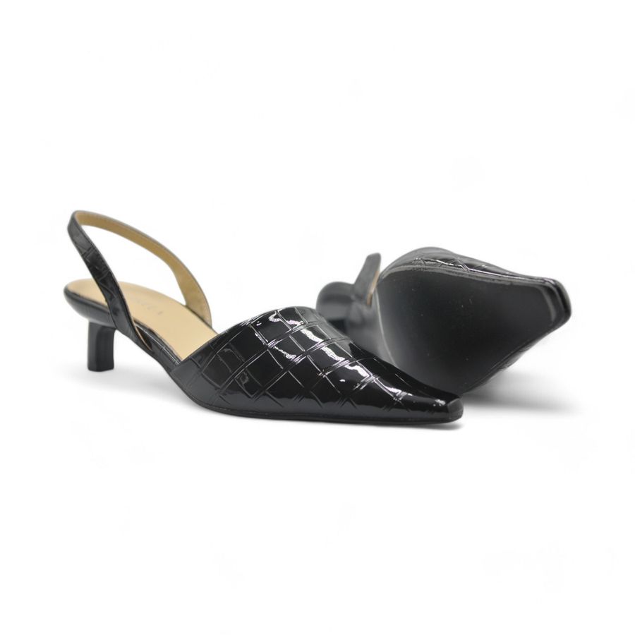 Giày Hở Gót Nữ TGG St1368 Màu Đen Da Mềm Size 39