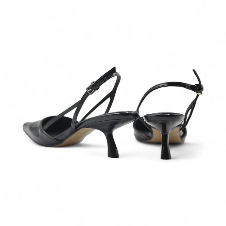 Giày Hở Gót Nữ TGG ST1679 Màu Đen Da Trơn Size 35