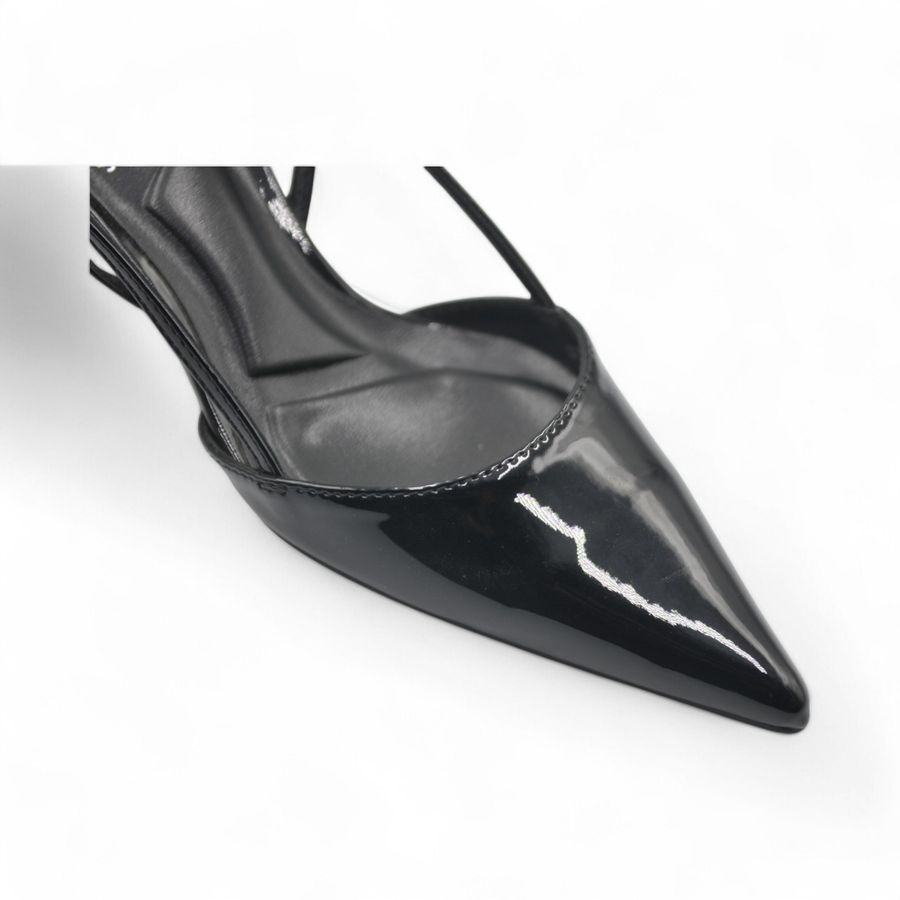 Giày Hở Gót Nữ TGG ST1679 Màu Đen Da Trơn Size 37