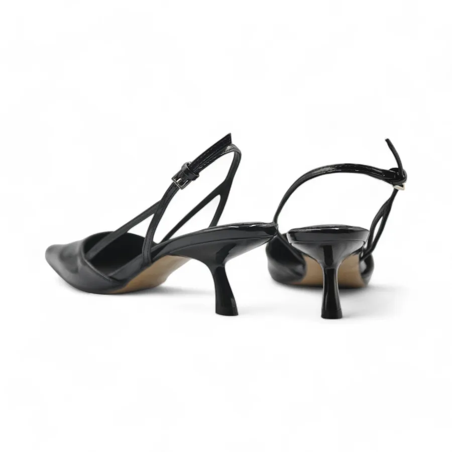 Giày Hở Gót Nữ TGG ST1679 Màu Đen Da Trơn Size 37