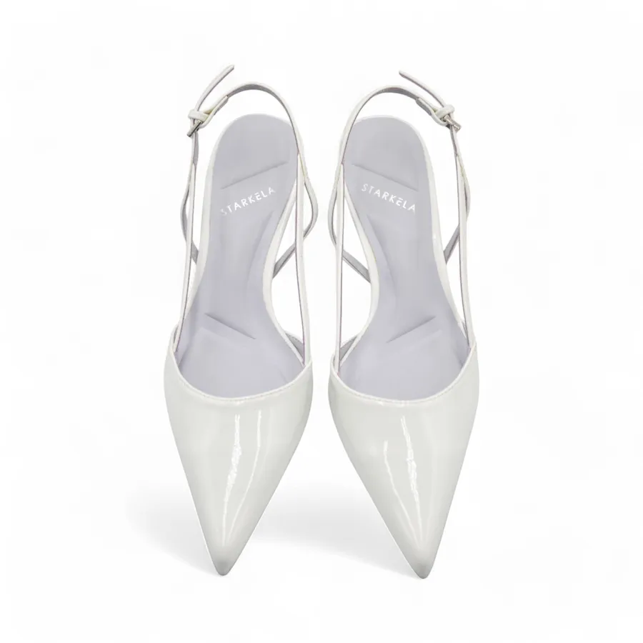 Giày Hở Gót Nữ TGG ST1679 Màu Trắng Da Trơn Size 35