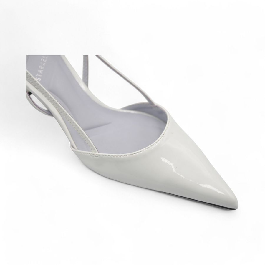 Giày Hở Gót Nữ TGG ST1679 Màu Trắng Da Trơn Size 37