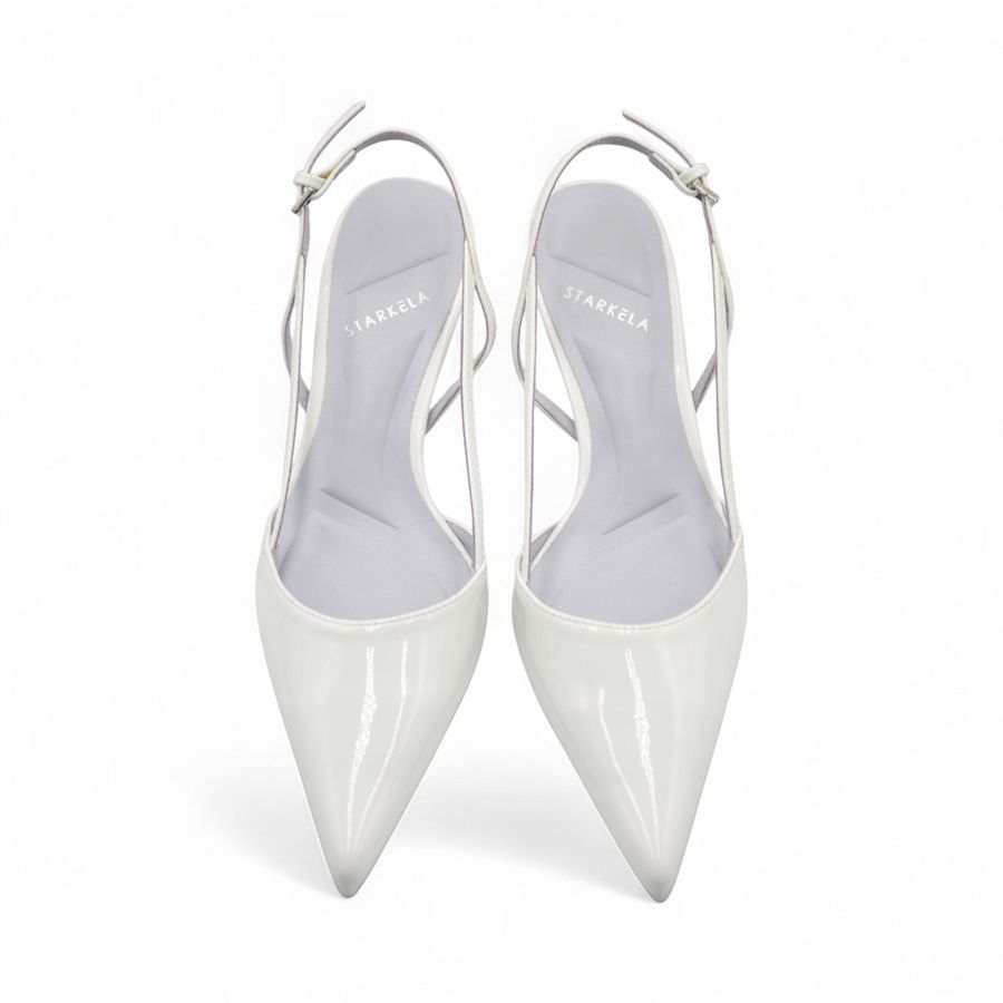 Giày Hở Gót Nữ TGG ST1679 Màu Trắng Da Trơn Size 37