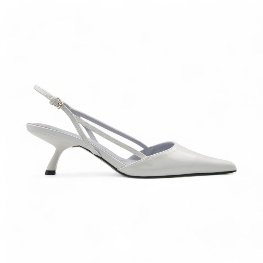 Giày Hở Gót Nữ TGG ST1679 Màu Trắng Da Trơn Size 37