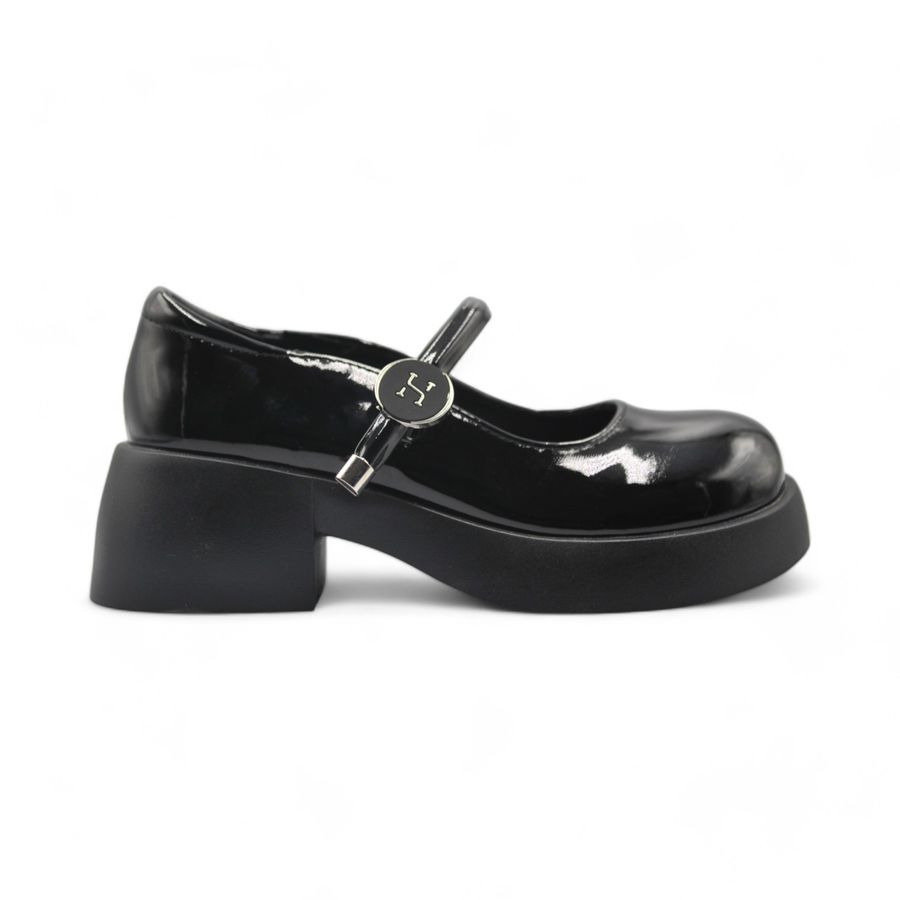Giày Lolita Nữ TGG A88-11 Màu Đen Da Bóng Size 38