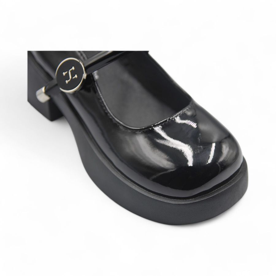 Giày Lolita Nữ TGG A88-11 Màu Đen Da Bóng Size 38