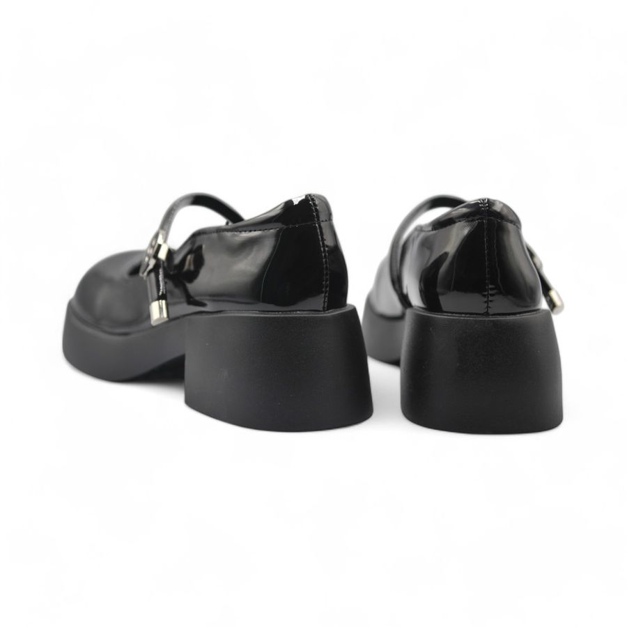 Giày Lolita Nữ TGG A88-11 Màu Đen Da Bóng Size 38