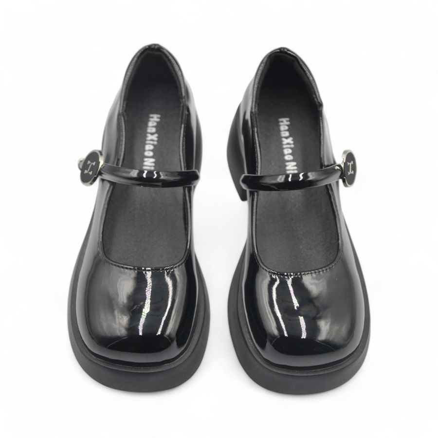Giày Lolita Nữ TGG A88-11 Màu Đen Da Bóng Size 38