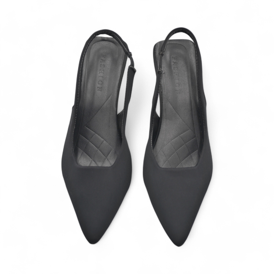 Giày Slingback Nữ TGG 116 Màu Đen Da Lì Size 40