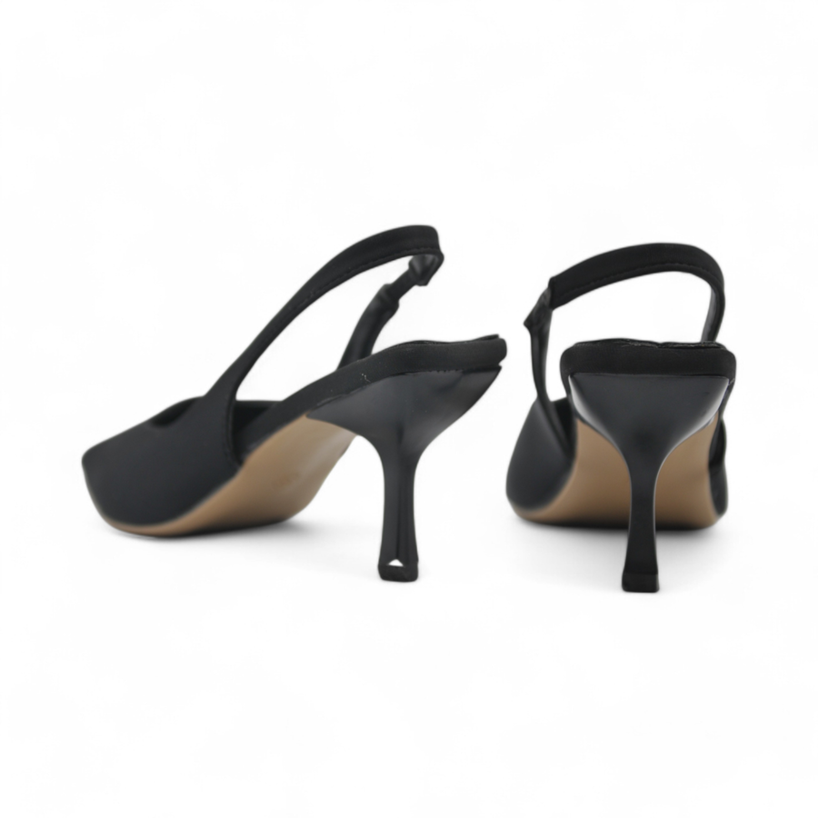 Giày Slingback Nữ TGG 116 Màu Đen Da Lì Size 40