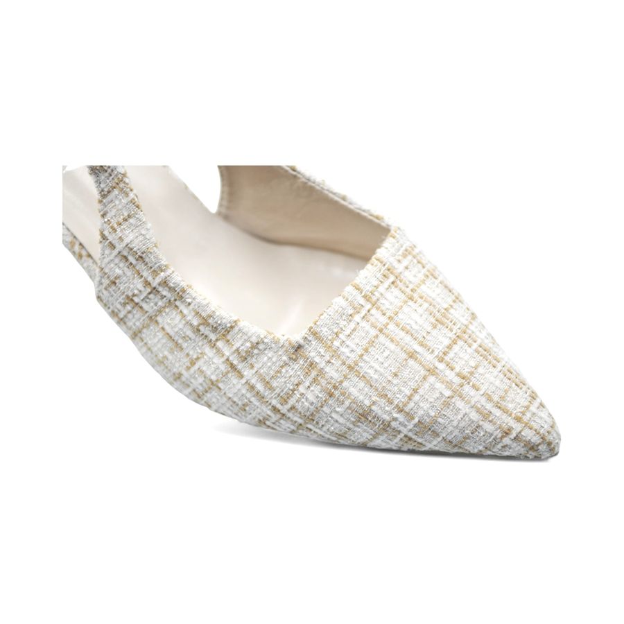 Giày Slingback Nữ TGG 1855 Màu Be Vải Mềm Size 40