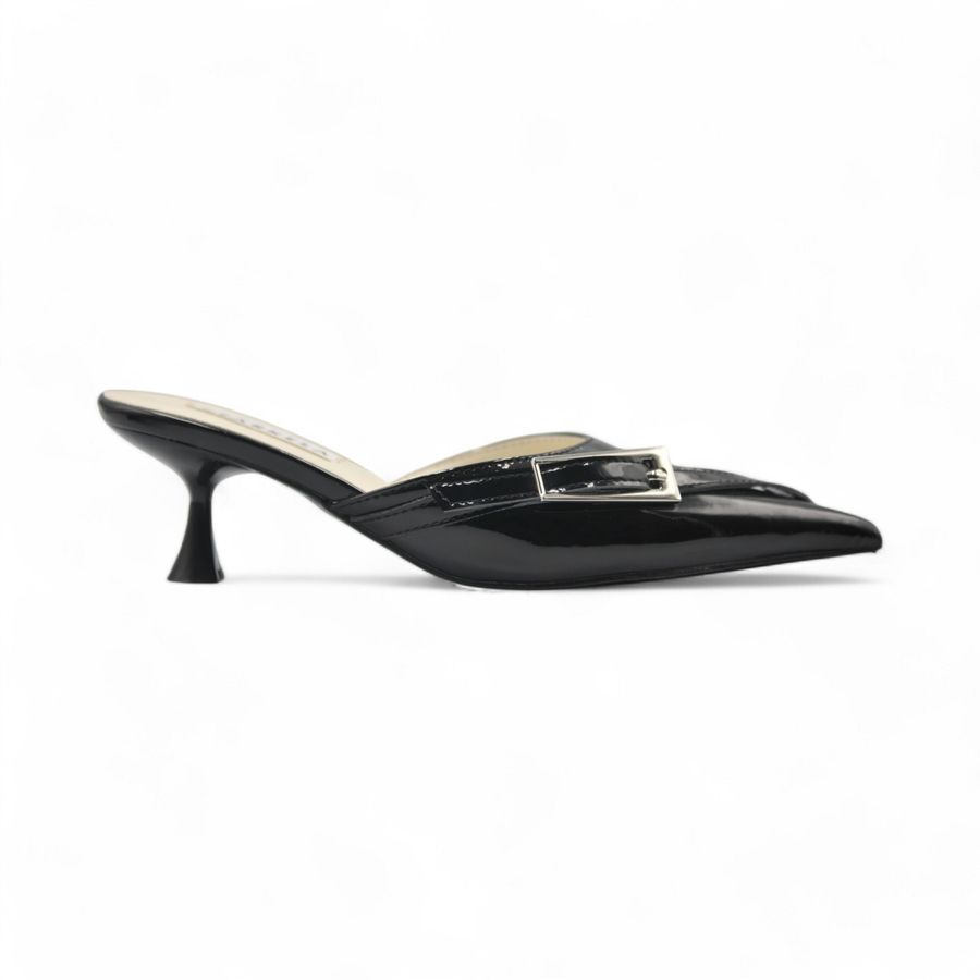 Giày Sục Nữ TGG ST88-16 Màu Đen Da Bóng Size 37