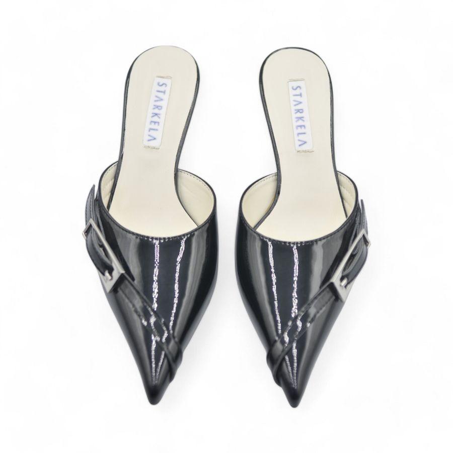 Giày Sục Nữ TGG ST88-16 Màu Đen Da Bóng Size 37