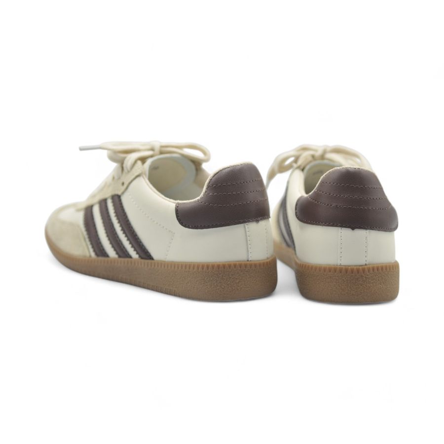 Giày Thể Thao Nữ TGG 066 Màu Kaki Da Mềm Size 39