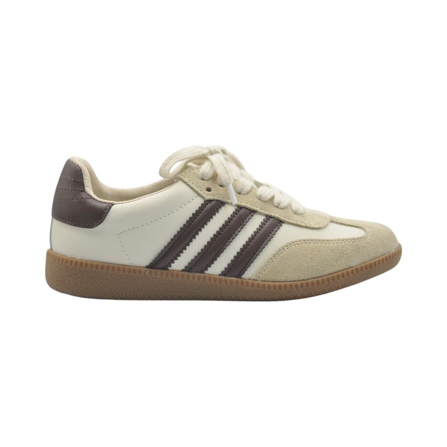Giày Thể Thao Nữ TGG 066 Màu Kaki Da Mềm Size 39