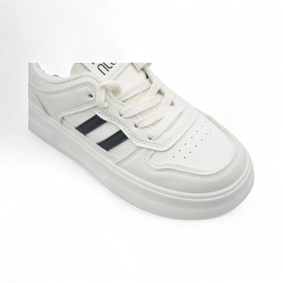 Giày Thể Thao Nữ TGG 2528 Màu Trắng Sọc Đen Size 36