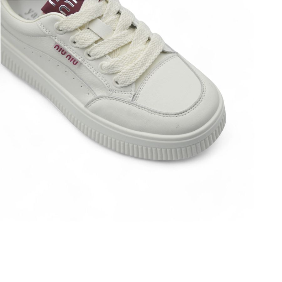 Giày Thể Thao Nữ TGG 530 Da Lì Màu Trắng Size 35