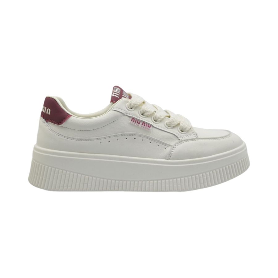 Giày Thể Thao Nữ TGG 530 Da Lì Màu Trắng Size 35