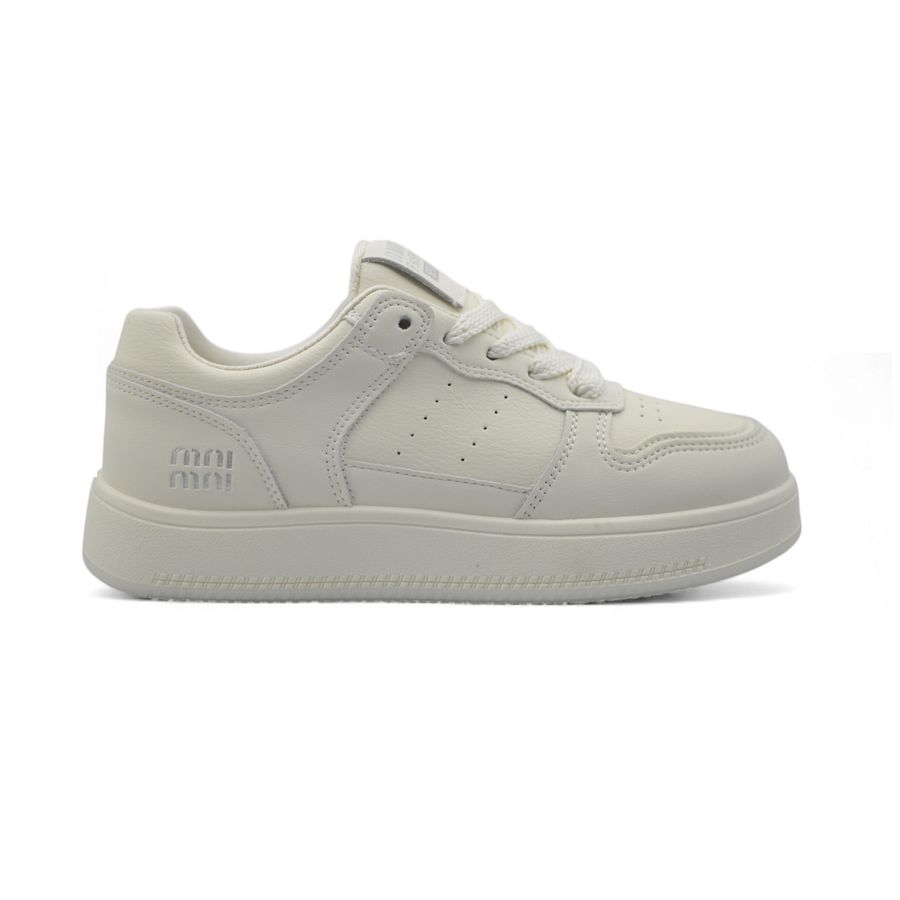 Giày Thể Thao Nữ TGG 651 Màu Trắng Da Lì Size 39