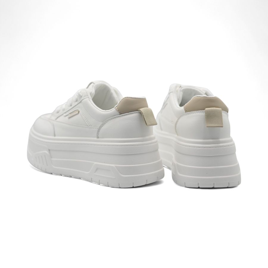 Giày Thể Thao Nữ TGG 827 Màu Trắng Gót Nâu Size 38