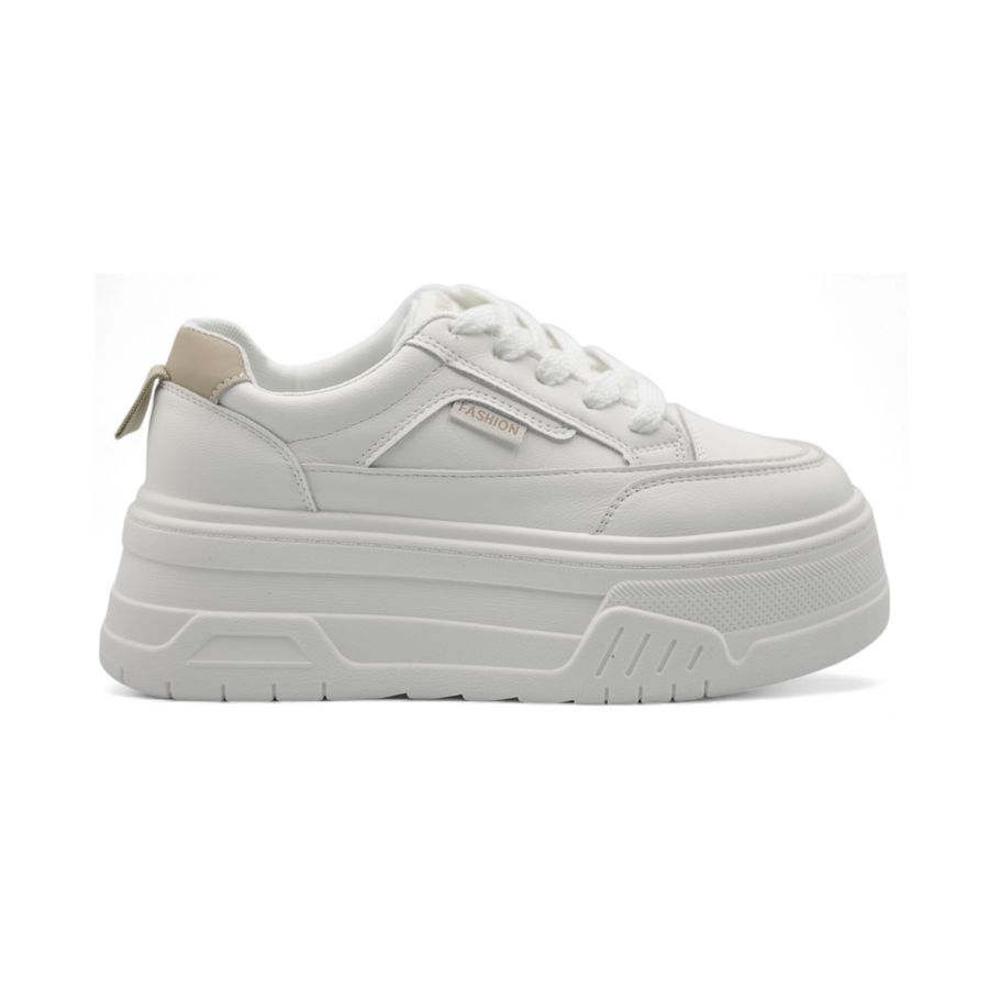 Giày Thể Thao Nữ TGG 827 Màu Trắng Gót Nâu Size 40