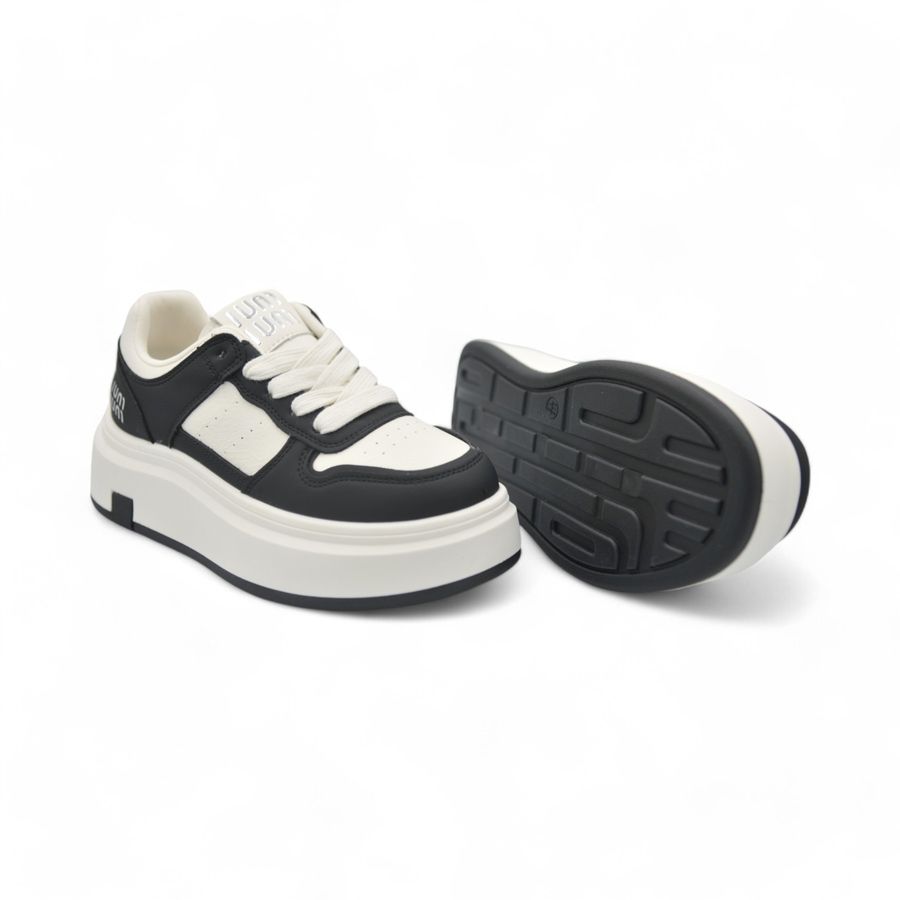 Giày Thể Thao Nữ TGG 8701 Màu Đen Phối Trắng Size 40