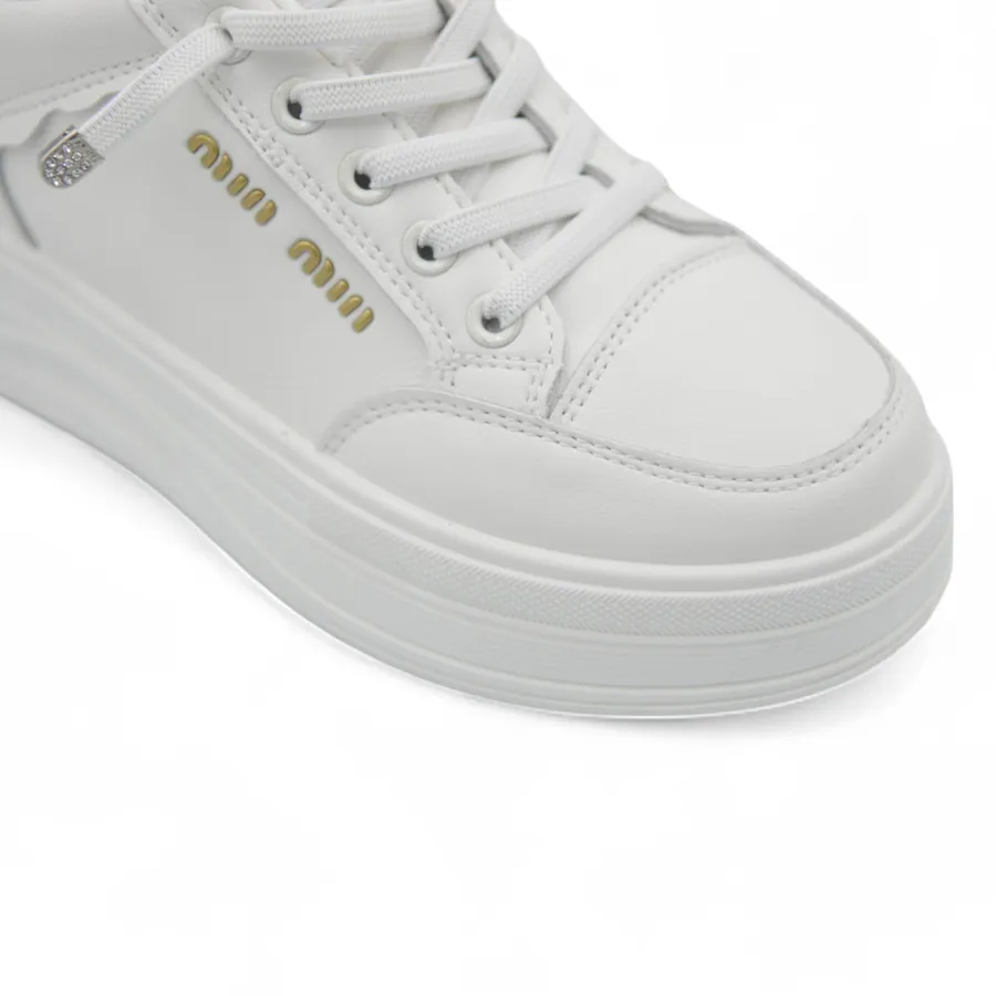 Giày Thể Thao Nữ TGG 8806 Trắng Phối Nâu Size 40