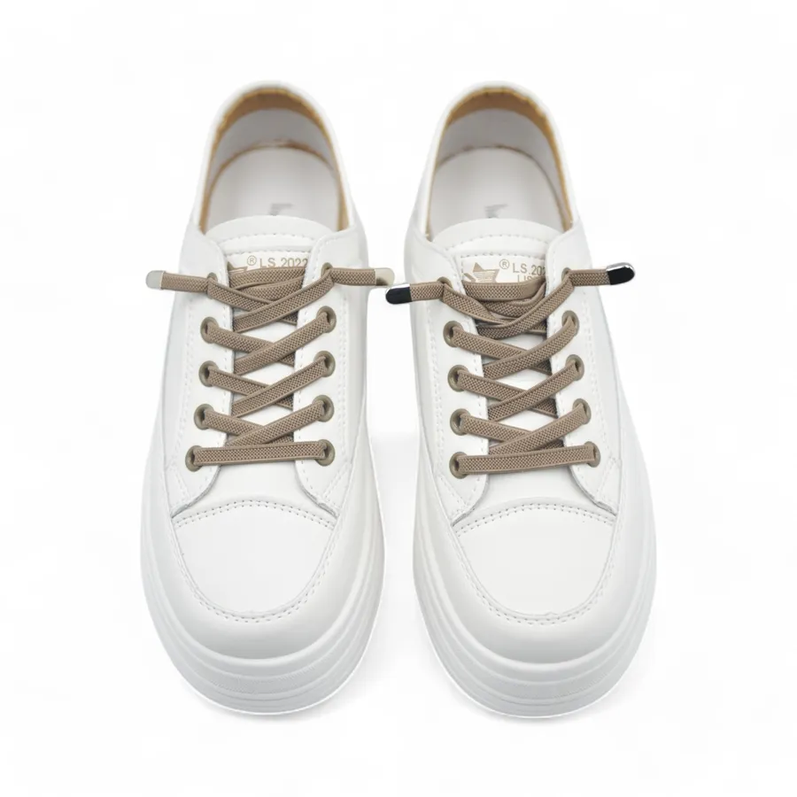 Giày Thể Thao Nữ TGG 8883 Màu Trắng Da Lì Size 35