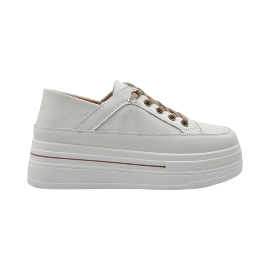 Giày Thể Thao Nữ TGG 8883 Màu Trắng Da Lì Size 38