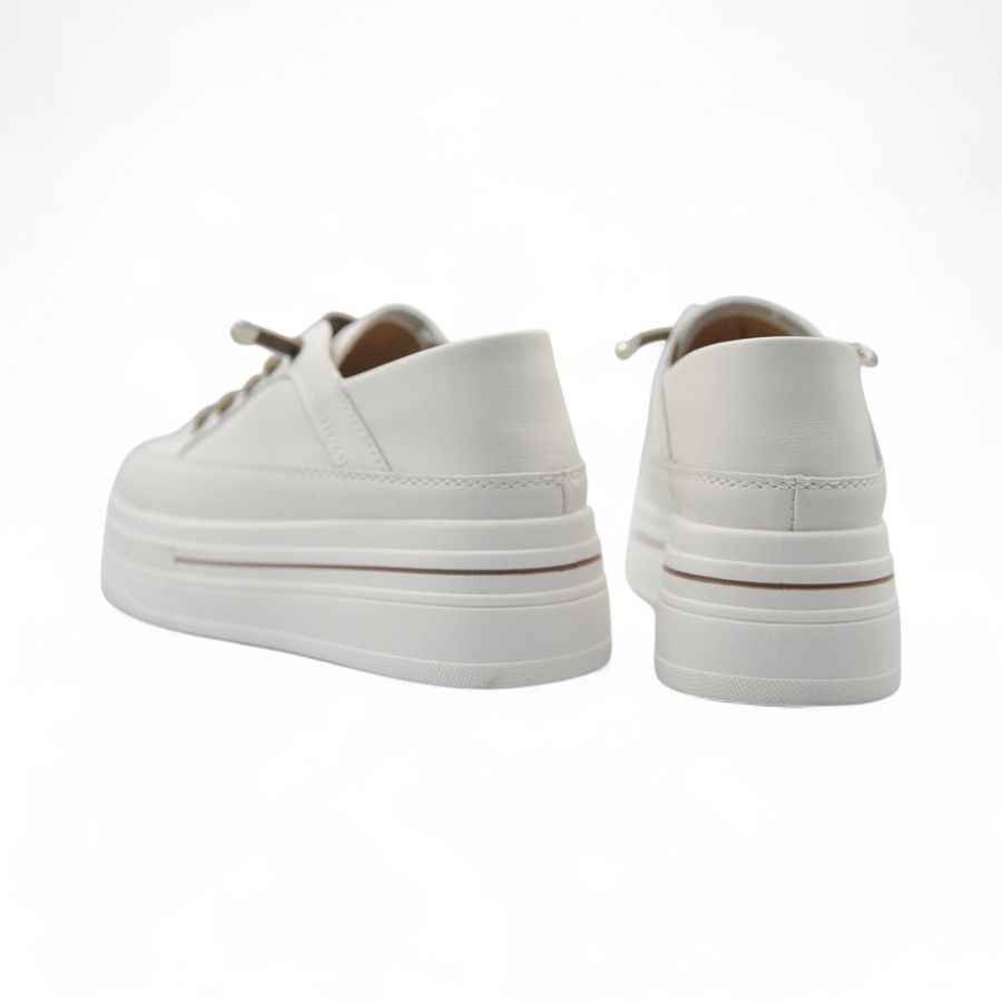 Giày Thể Thao Nữ TGG 8883 Màu Trắng Da Lì Size 38