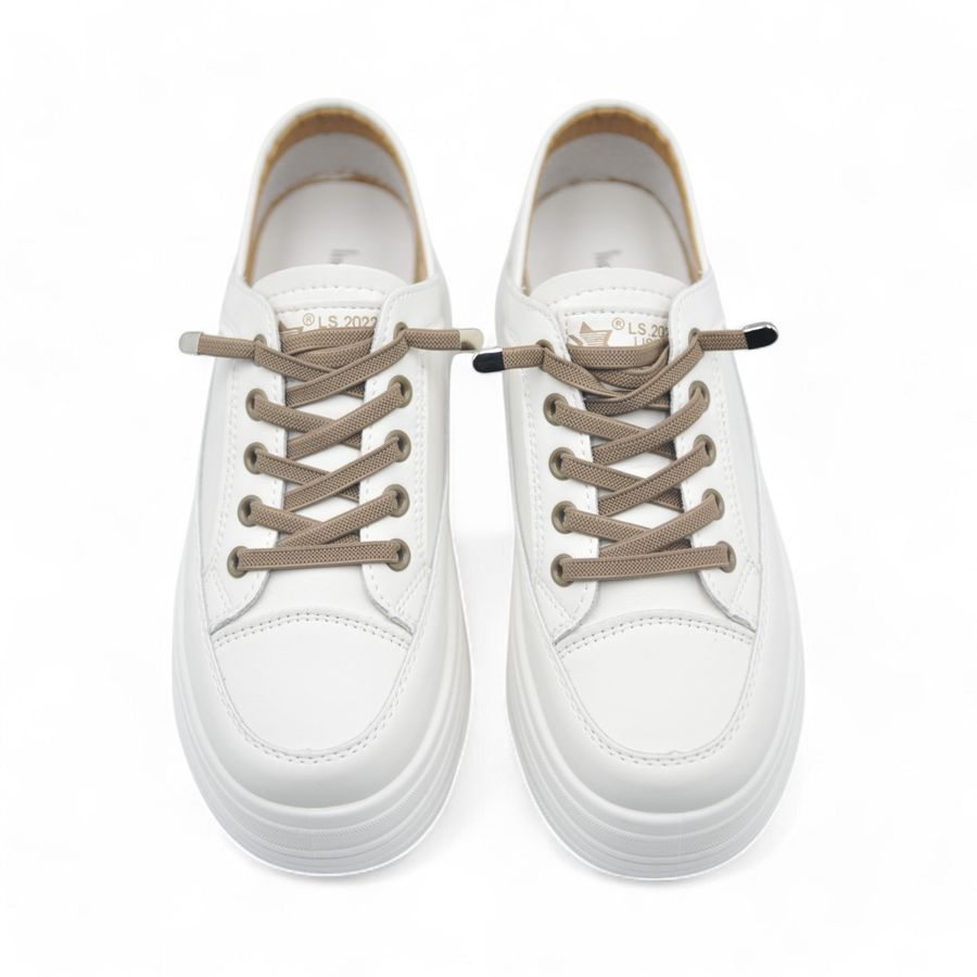 Giày Thể Thao Nữ TGG 8883 Màu Trắng Da Lì Size 38