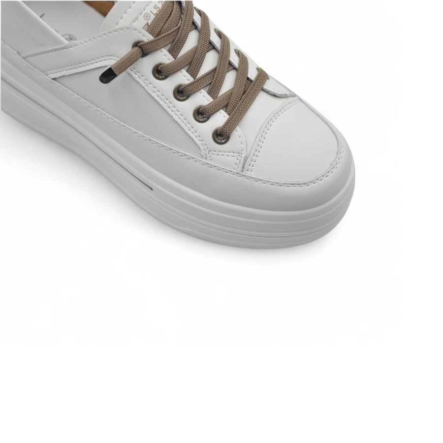 Giày Thể Thao Nữ TGG 8883 Màu Trắng Da Lì Size 38