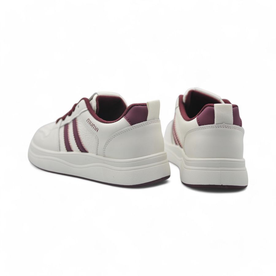 Giày Thể Thao Nữ TGG 902 Miu Miu Trắng Phối Đỏ Đế Cao Size 36