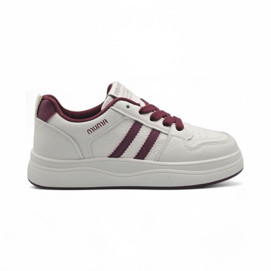 Giày Thể Thao Nữ TGG 902 Miu Miu Trắng Phối Đỏ Đế Cao Size 36