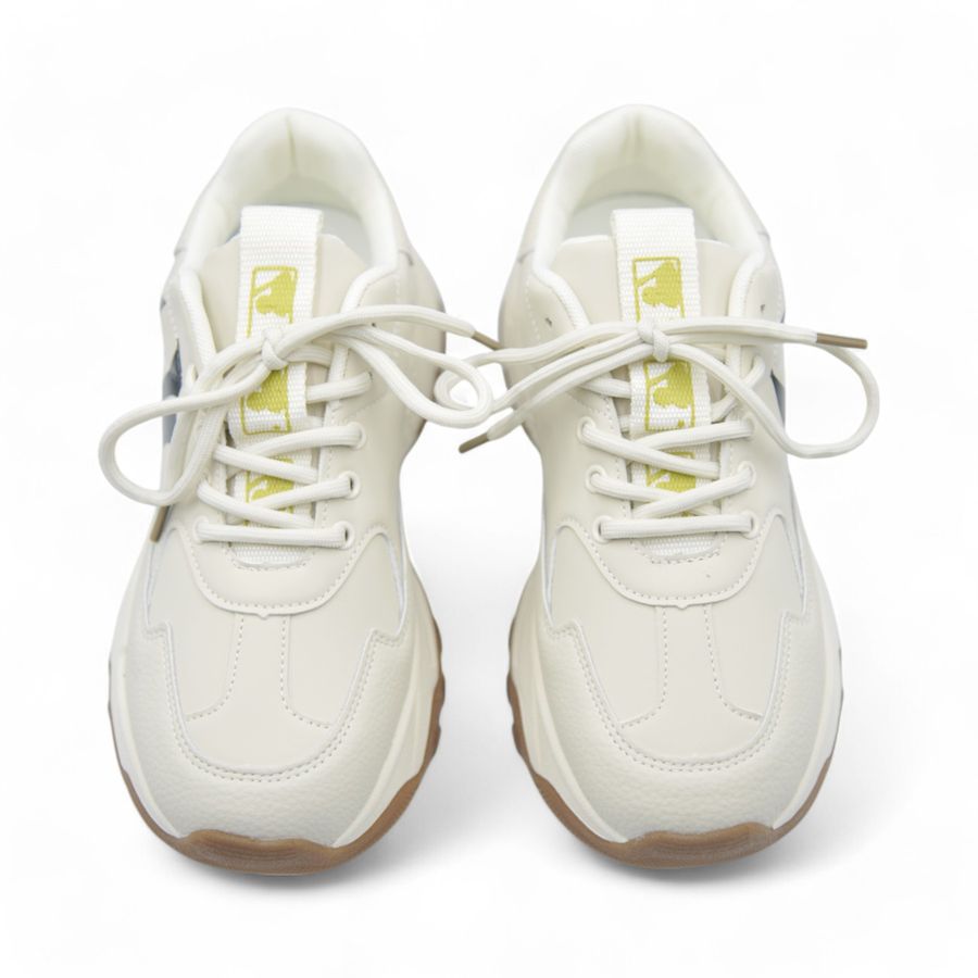 Giày Thể Thao Nữ TGG 9850 Màu Trắng Kem Chữ NY Size 36