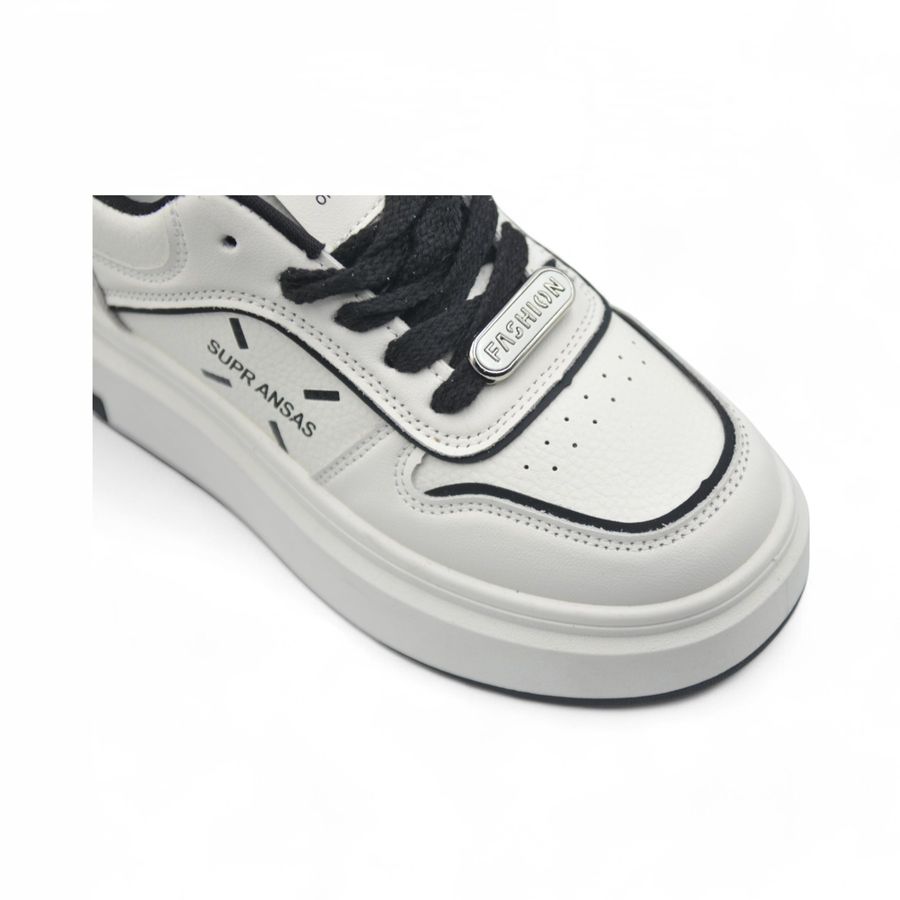 Giày Thể Thao Nữ TGG 9908 Màu Trắng Phối Đen Size 37