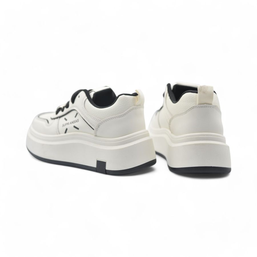 Giày Thể Thao Nữ TGG 9908 Màu Trắng Phối Đen Size 38